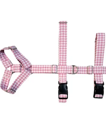 Arnés Antitirones Tres Puntos Vichy Rosa