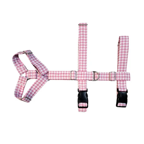 Arnés Antitirones Tres Puntos Vichy Rosa