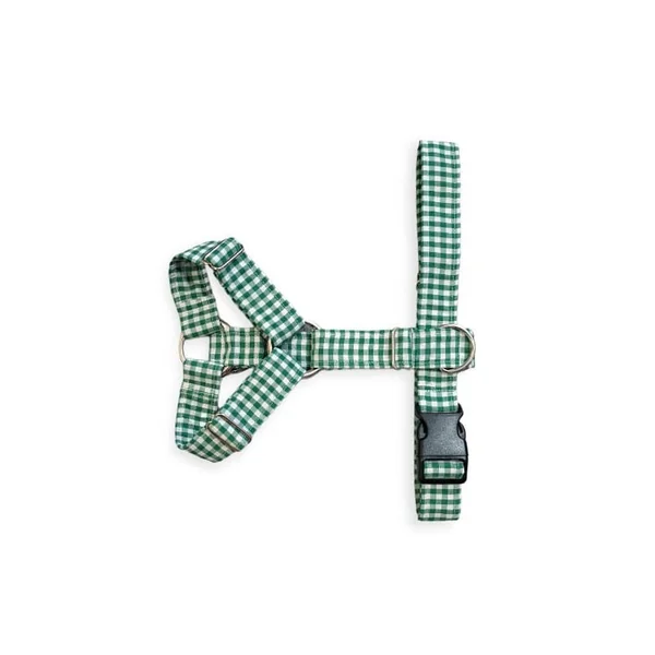 Arnés Anti-tirones Vichy Verde para perros