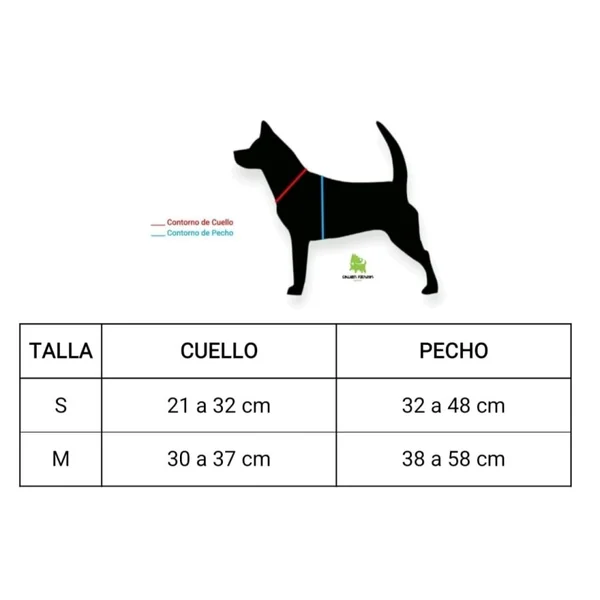 Arnés Chest Vichy Azulón para perros pequeños