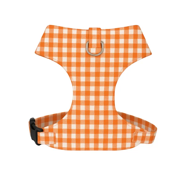 Arnés Chest Vichy Naranja para perros pequeños