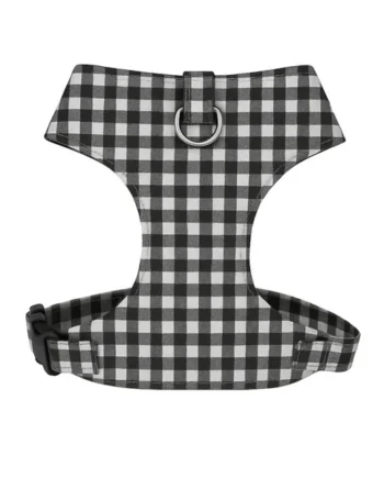 Arnés Chest Vichy Negro para perros pequeños