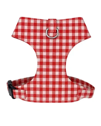 Arnés Chest Vichy Rojo para perros pequeños