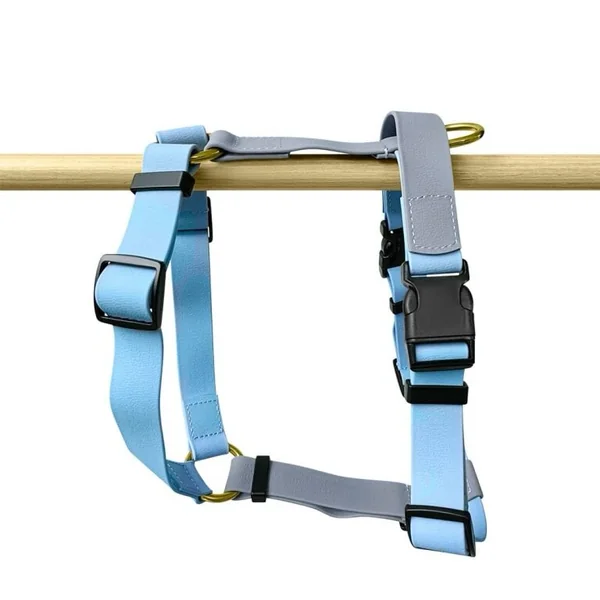 Arnés en H para Perros Hey Lana Biothane Outdoor – Impermeable y Resistente Taupe/Blue