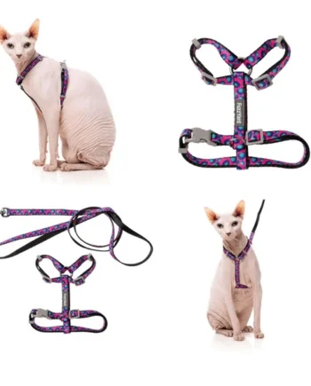 Arnés para Gatos Regulable con Correa a Juego Fuzzyard Bubblegum