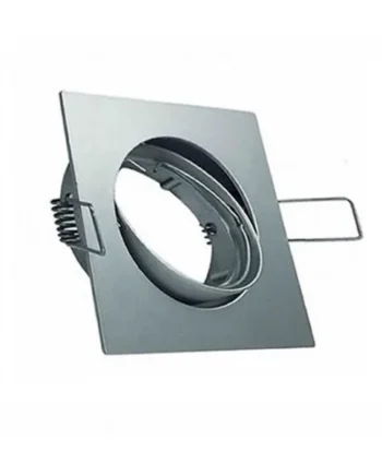 Aro cuadrado empotrable para bombilla dicroica orientable Gris