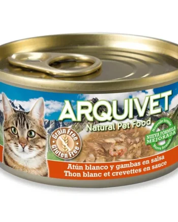 Arquivet Atún Blanco y Gambas en Salsa para Gatos – Lata 80 g