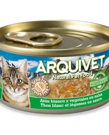Arquivet Atún Blanco y Verduras en Salsa para Gatos – Lata 80 g