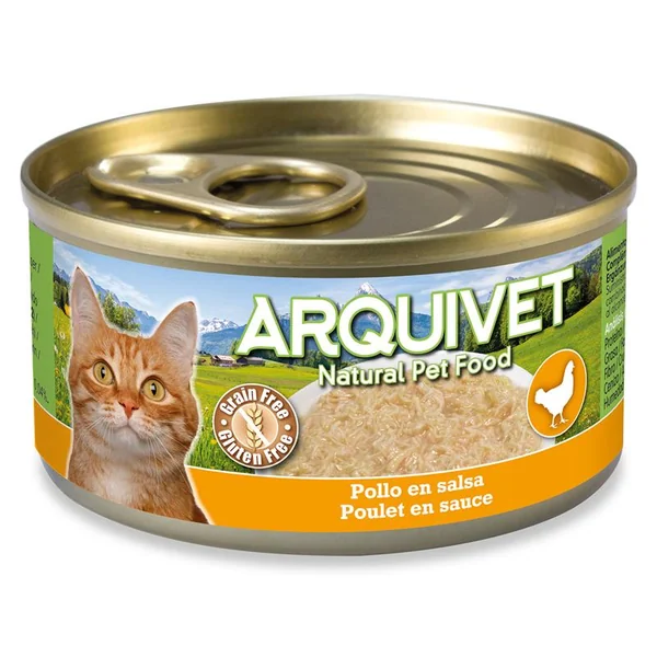 Arquivet Pollo en salsa para gatos – Lata 80 g