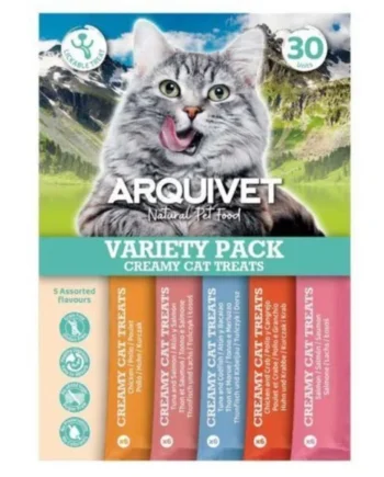 Arquivet Snacks Cremosos para Gatos: 5 Sabores Pack 30ud