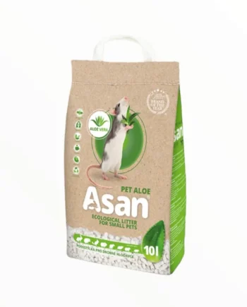 Asan Sustrato Bio Reciclado Aloe para Conejos y Roedores — Lecho Ecológico