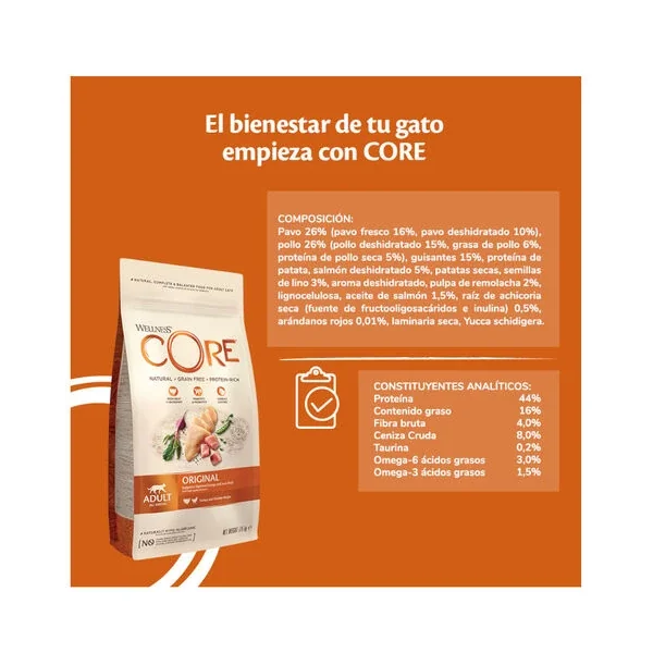 Asequible Wellness Core Adult Pollo Y Pavo Pienso Para Gatos: diseño y fabricación de calidad para las necesidades diarias España.