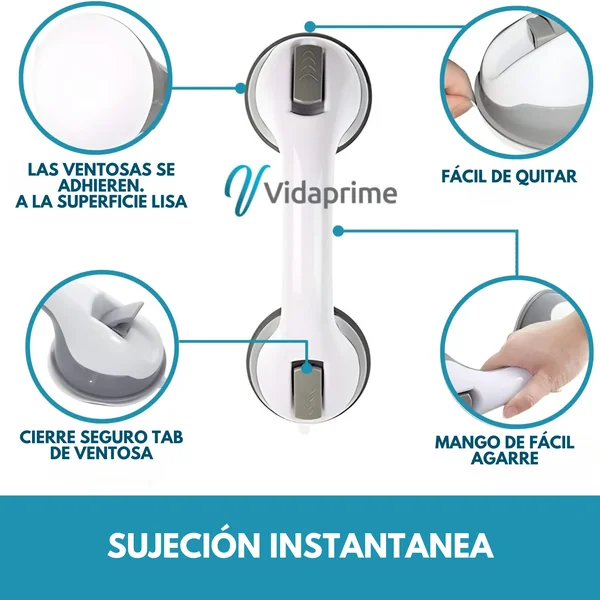 Asidero de Baño con Sujeción Instantánea