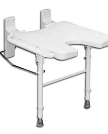 Asiento de Ducha Abatible en Forma de U con Patas para Pared