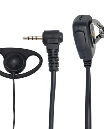 Auricular Microfono PTT para Emisora Walkie Yaesu Vertex Negro