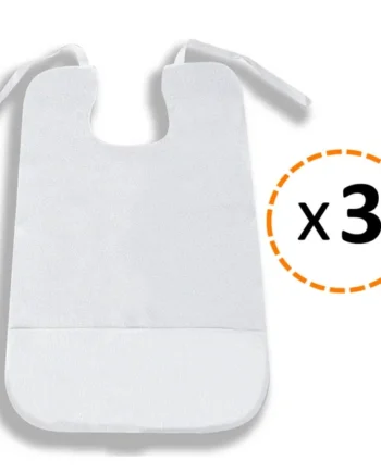 Babero Adulto Impermeable Rizo | Pack 3 Unidades
