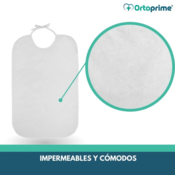 Babero Impermeable - Reutilizable para Adultos Mayores