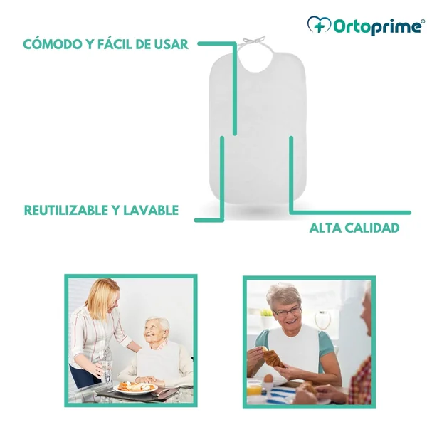 Babero Impermeable - Reutilizable para Adultos Mayores