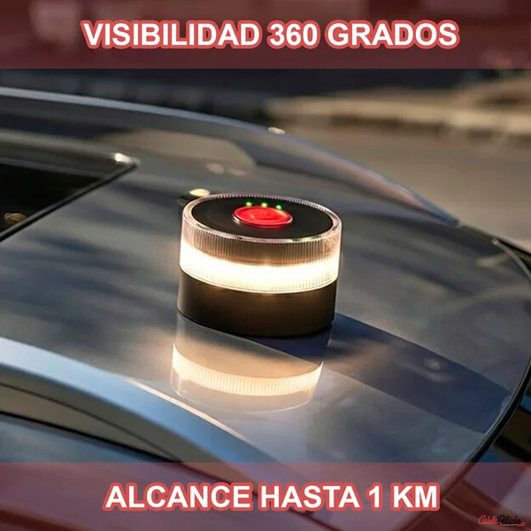 Baliza V16 Emergencia Homologada DGT con Geolocalización Negro