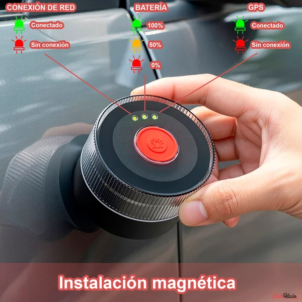 Baliza V16 Emergencia Homologada DGT con Geolocalización Negro