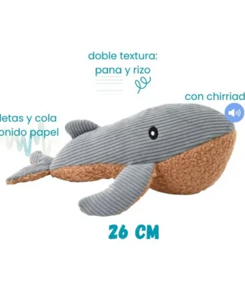 Ballena Elena 26cm Peluche para perros