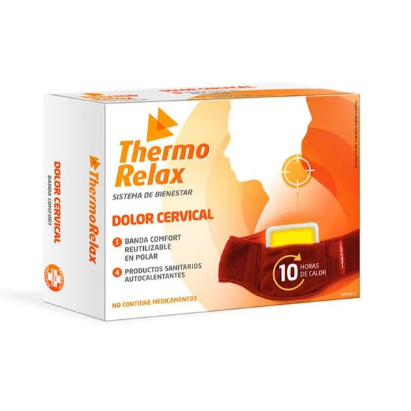 Banda Térmica para Dolor Cervical + 4 Parches Calor
