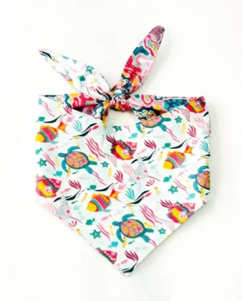 Bandana Reversible modelo "Fondo del Mar"