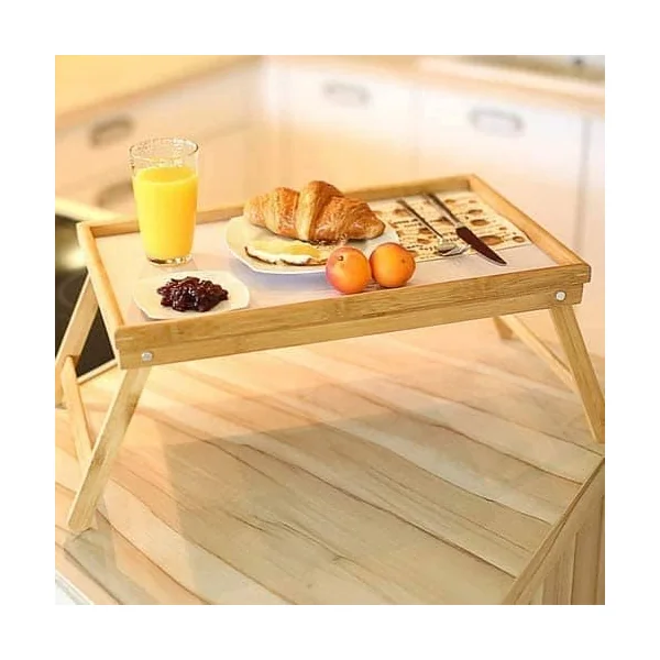 Bandeja de madera para desayunos plegable 50 x 30 cm