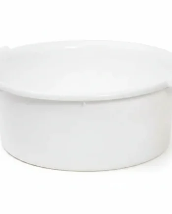 Barreño de plastico redondo con asas 4 Litros Blanco