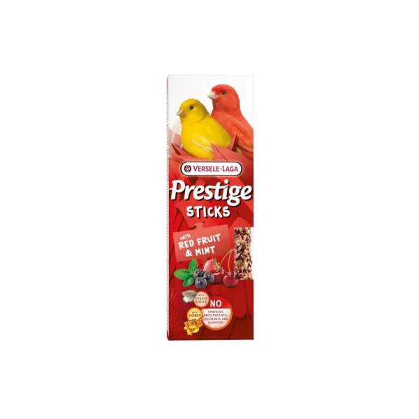 Barritas Canarios Versele-Laga Prestige Sticks Frutos Rojos y Menta