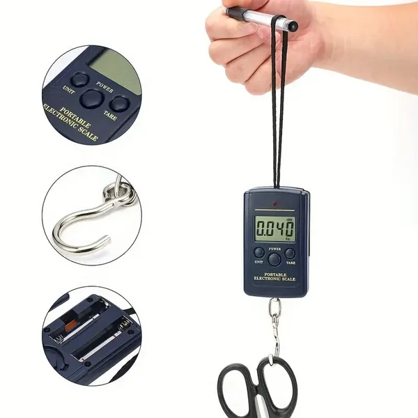 Bascula Digital LCD de mano para colgar equipaje 40Kg