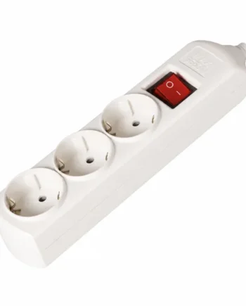 Base de enchufe 3 tomas con interruptor Blanco