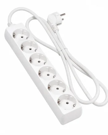 Base de enchufe 6 tomas sin interruptor Blanco