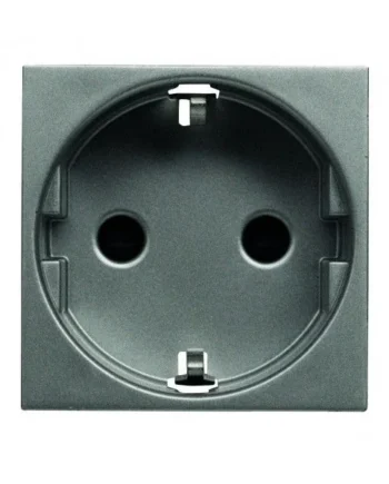 Base de enchufe schuko 250V Niessen Zenit Negro 16 A
