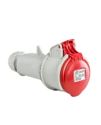Base enchufe industrial hembra 3P+T 380V IP44 aerea Rojo 16 A