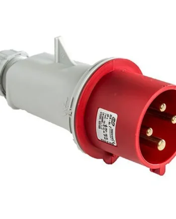 Base enchufe industrial macho 3P+T 380V IP44 aerea Rojo 32 A