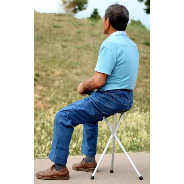 Bastón con Asiento Plegable | Muleta De Paseo Ortopédica