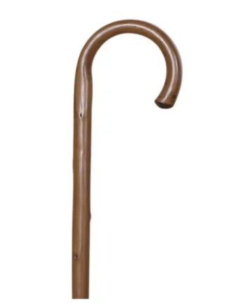 Bastón Curvo Pincho Castaño Marrón