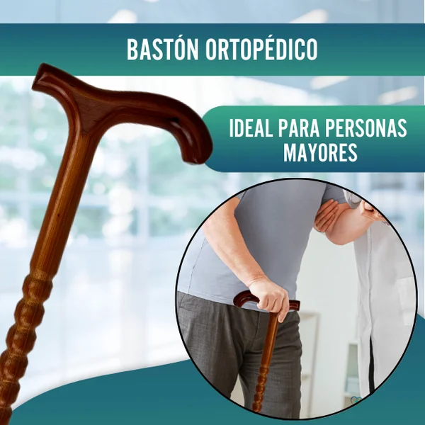 Bastón de Madera Redondeado Adultos | Mango Derby