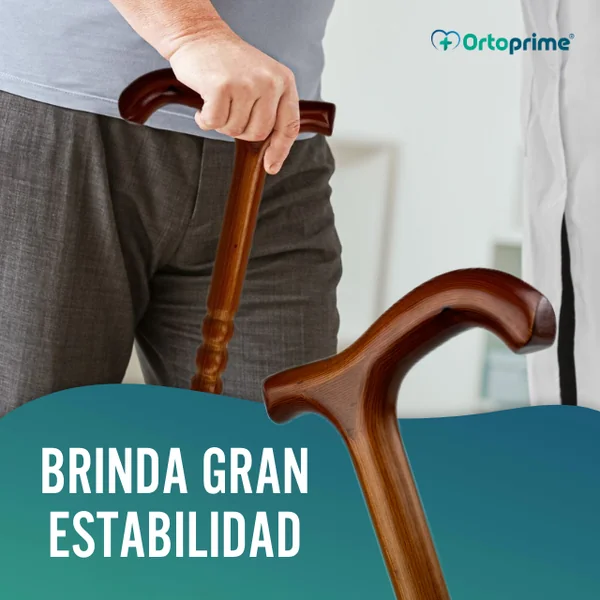 Bastón de Madera Redondeado Adultos | Mango Derby