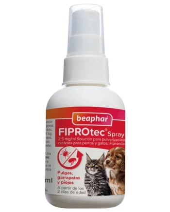 Beaphar Fiprotec Spray Antiparasitario para Perros y Gatos 100 ml