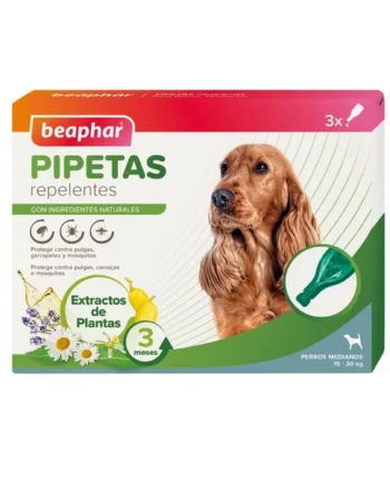 Beaphar - Pipetas repelentes para perro naturales