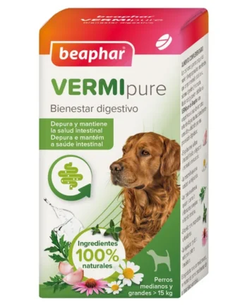 Beaphar - VERMIpure Desparasitante Interno Natural para Perros Grandes (+15kg)