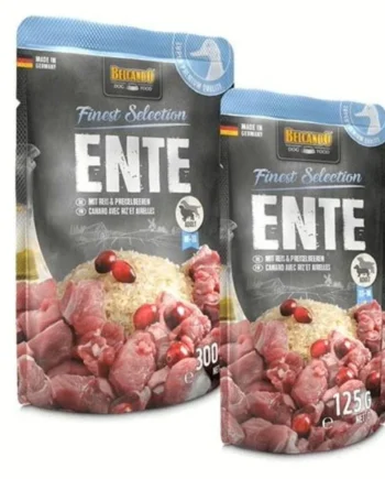 Belcando sobre comida húmeda perros Pato y Arroz con arándanos