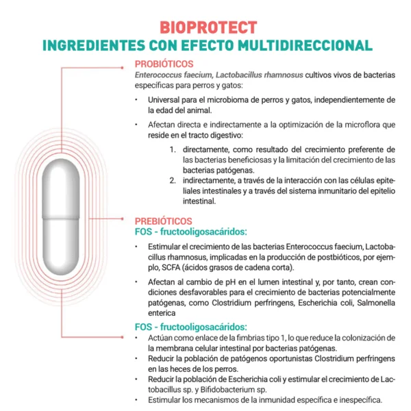 BioProtect ULTRA probióticos prebióticos postbióticos perros gatos 30 cápsulas