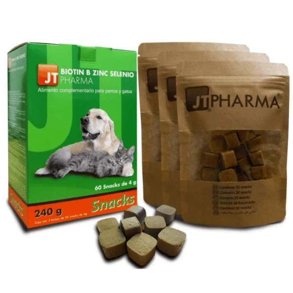 Biotin B Zinc Selenio SNACKS perros gatos 60x4g