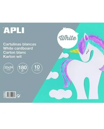 Bloc de cartulinas blancas APLI 32 x 24 cm (10 uds)