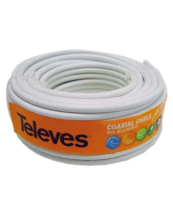 Bobina coaxial CXT1 6,7mm CU-AC+CU 20 M Blanco