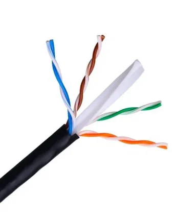 Bobina de red CAT6 UTP rigido exterior 100 M Negro