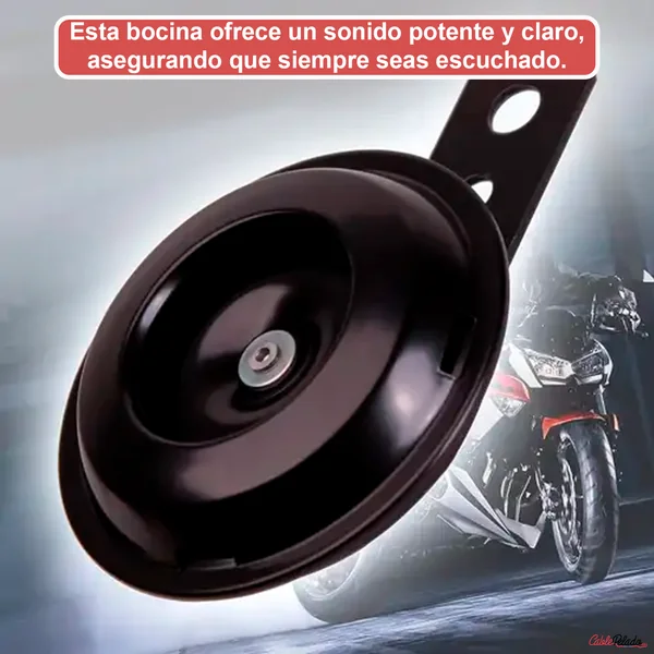 Bocina Electrica Impermeable Universal De La Moto 12V 105dB Negro